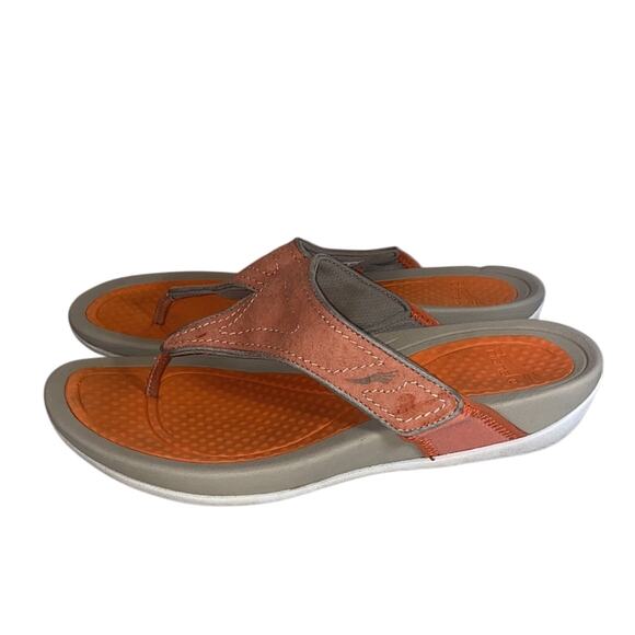 Dansko Orange Leather Thong Sandals Size 40 / 10 - Picture 6 of 11